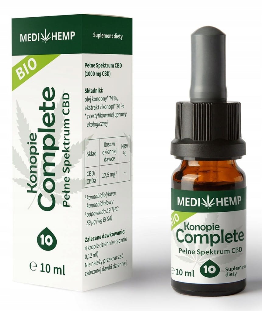 OLEJEK KONOPNY PEŁNE SPEKTRUM CBD 10% MEDIHEMP