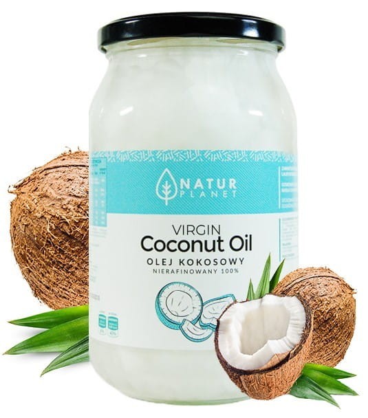 Olej Kokosowy Nierafinowany Zimnotłoczony 900ml NATUR PLANET
