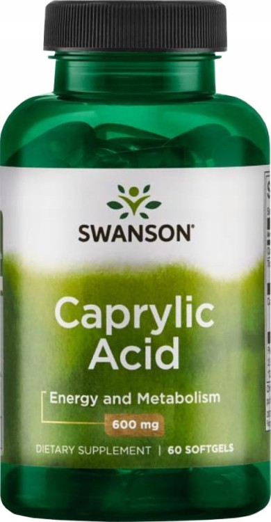 KWAS KAPRYLOWY 600MG 60KAPS SWANSON