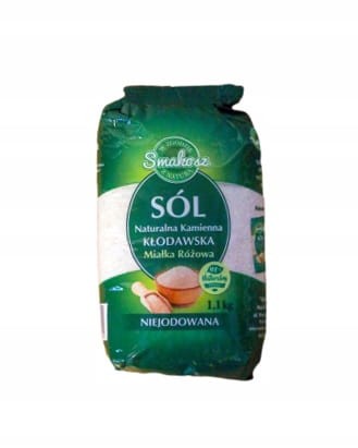 Naturalna sól kamienna Kłodawa miałka różowa, niejodowana Smakosz 1100 g