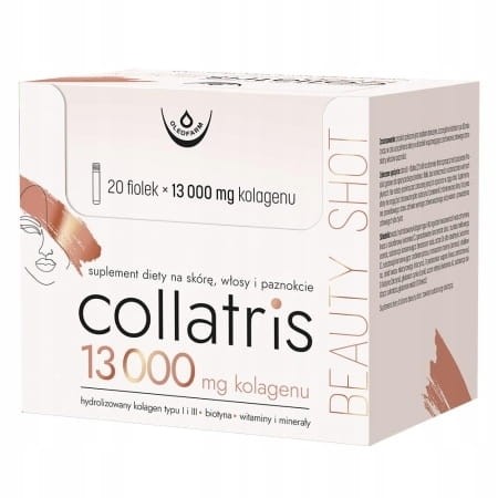 Collatris Beauty SHOT 13000 mg kolagen WŁOSY SKÓRA PAZNOKCIE 20x 25ml