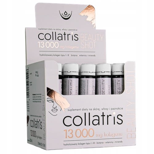 Collatris Beauty SHOT 13000 mg kolagen WŁOSY SKÓRA PAZNOKCIE 20x 25ml