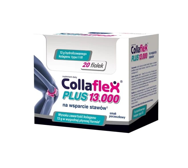 Collaflex plus 13000 STAWY KOŚCI OLEOFARM 20 fiolek x 25ml SMAK PORZECZKOWY