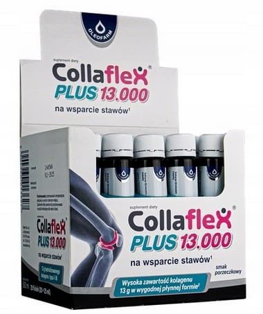 Collaflex plus 13000 STAWY KOŚCI OLEOFARM 20 fiolek x 25ml SMAK PORZECZKOWY