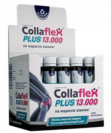 Collaflex plus 13000 STAWY KOŚCI OLEOFARM 20 fiolek x 25ml SMAK PORZECZKOWY