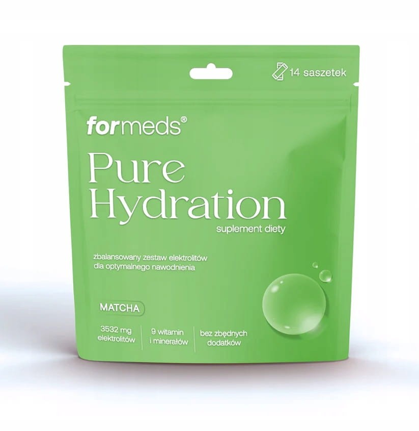 ELEKTROLITY ForMeds Pure Hydration Matcha NAWODNIENIE 14 saszetek
