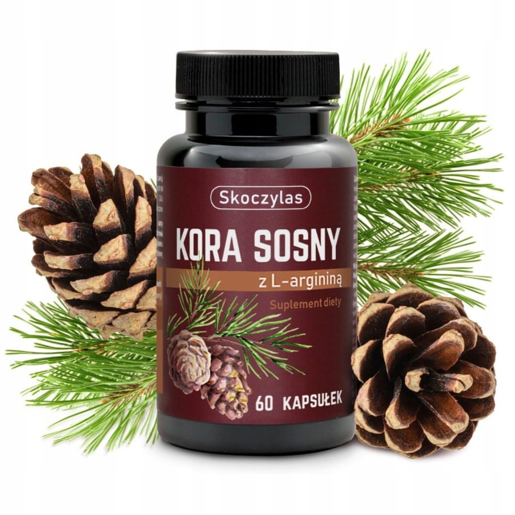 Kora Sosny z L-Argininą 60 kapsułek Suplement diety SKOCZYLAS