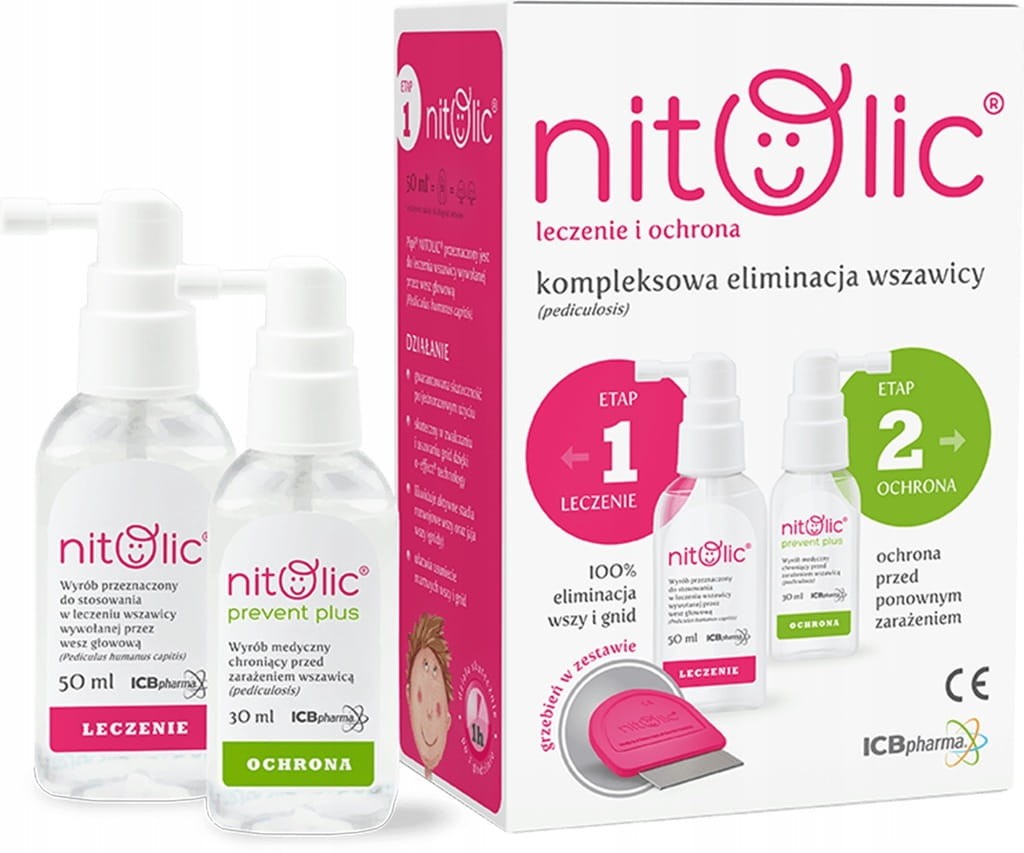 Zestaw na wszawicę Pipi Nitolic leczenie i ochrona
