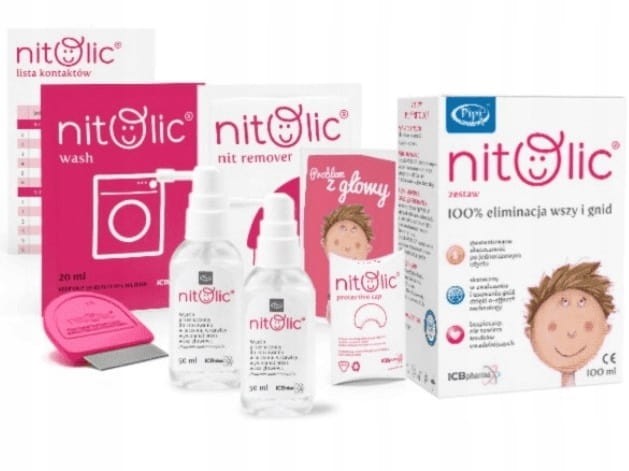 Zestaw do eliminacji wszy i gnid ICB Pharma Pipi Nitolic 100 ml