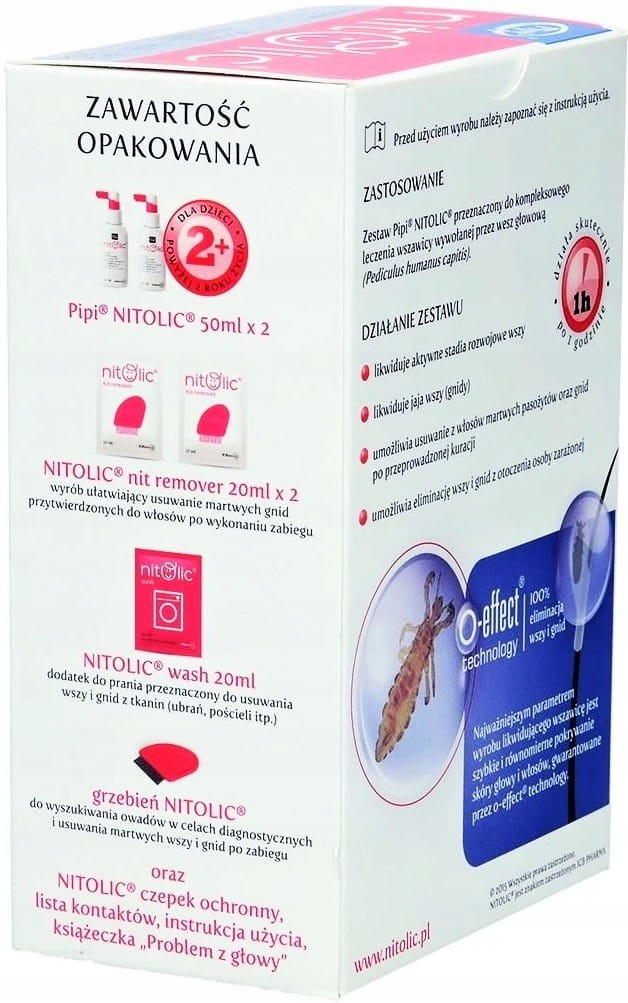 Zestaw do eliminacji wszy i gnid ICB Pharma Pipi Nitolic 100 ml