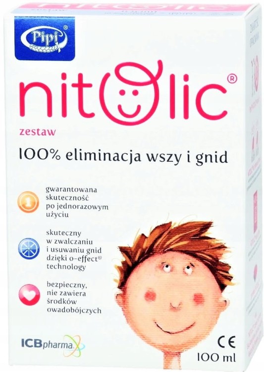 Zestaw do eliminacji wszy i gnid ICB Pharma Pipi Nitolic 100 ml