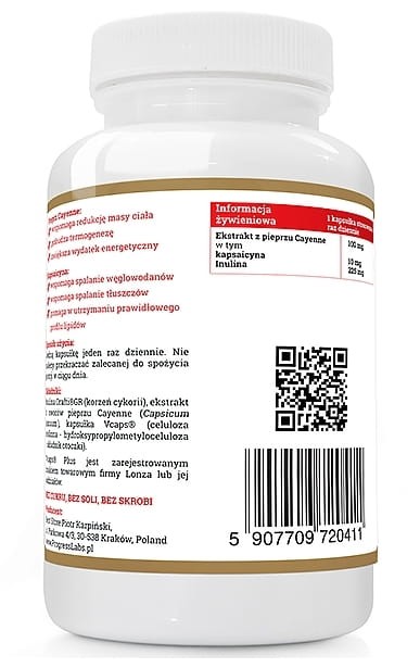 KAPSAICYNA 10MG odchudzanie prawidłowy metabolizm 120KAPS PROGRESSLABS