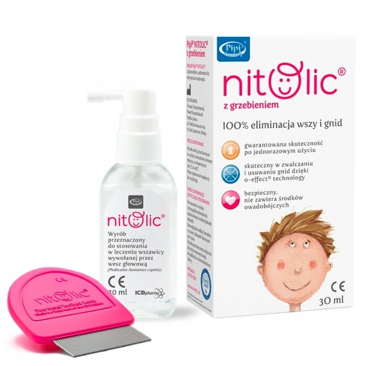 Preparat przeciw wszawicy z grzebieniem ICB Pharma Pipi Nitolic 30 ml
