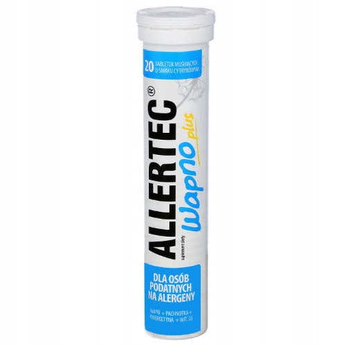 Suplement diety Polpharma Allertec Wapno Plus CLA tabletki musujące 20 szt.