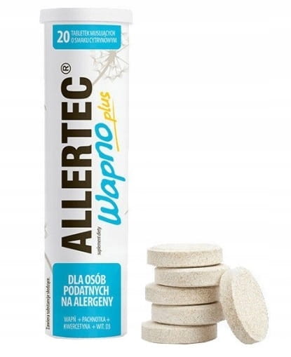 Suplement diety Polpharma Allertec Wapno Plus CLA tabletki musujące 20 szt.