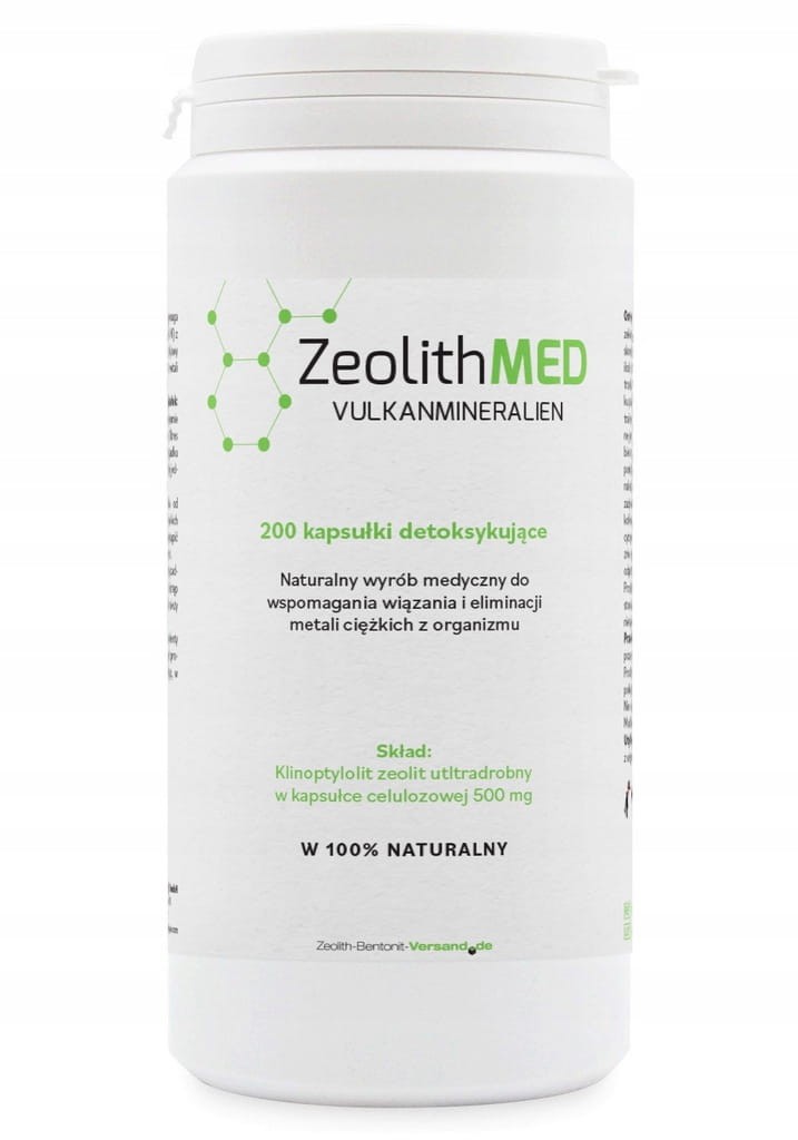 ZeolithMED 200kaps Wyrób Medyczny Proszek Detoksykujący Zeolit Klino Detox