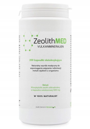 ZeolithMED 200kaps Wyrób Medyczny Proszek Detoksykujący Zeolit Klino Detox
