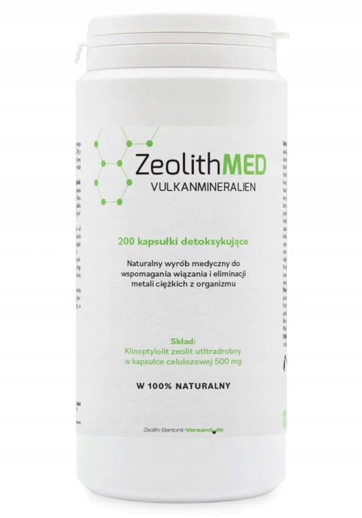 ZeolithMED 200kaps Wyrób Medyczny Proszek Detoksykujący Zeolit Klino Detox