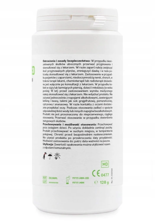 ZeolithMED 200kaps Wyrób Medyczny Proszek Detoksykujący Zeolit Klino Detox