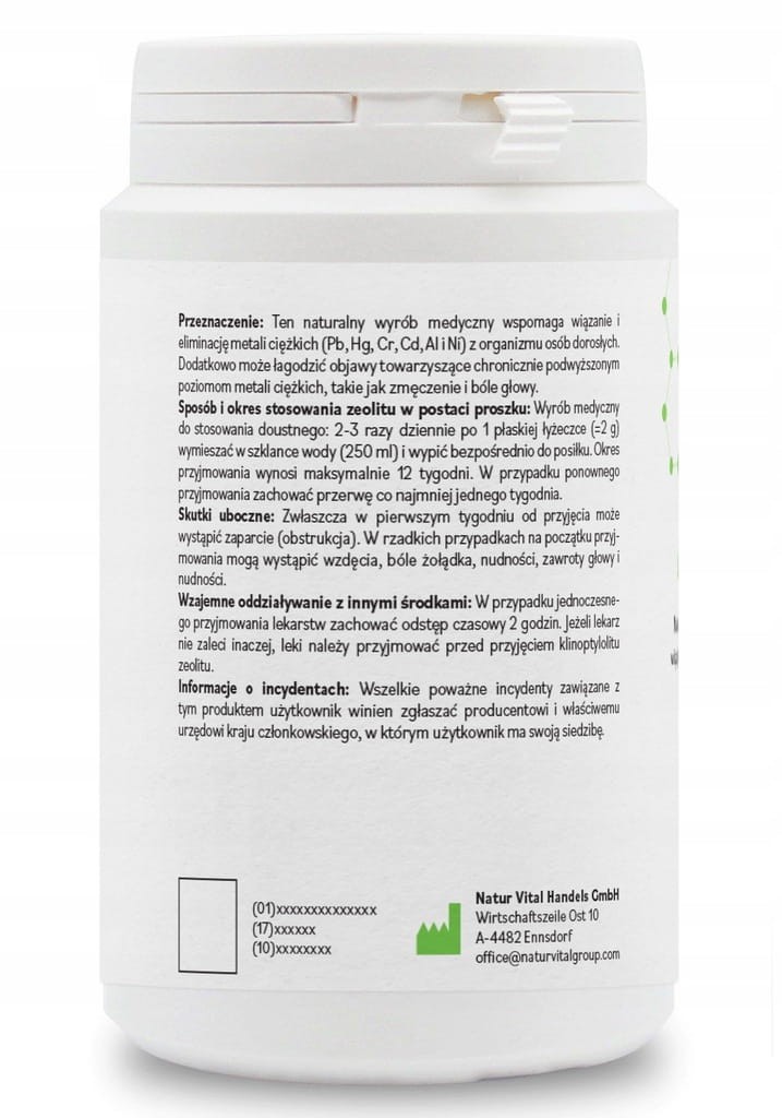 ZeolithMED 200g Wyrób Medyczny CE0477 Proszek Detoksykujący Zeolit Detox