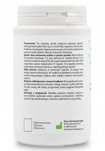 ZeolithMED 200g Wyrób Medyczny CE0477 Proszek Detoksykujący Zeolit Detox