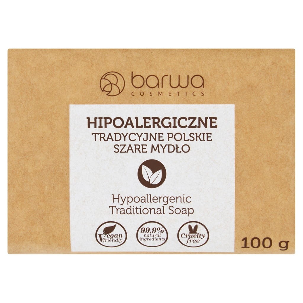 HIPOALERGICZNE SZARE MYDŁO TRADYCYJNE 100G BARWA