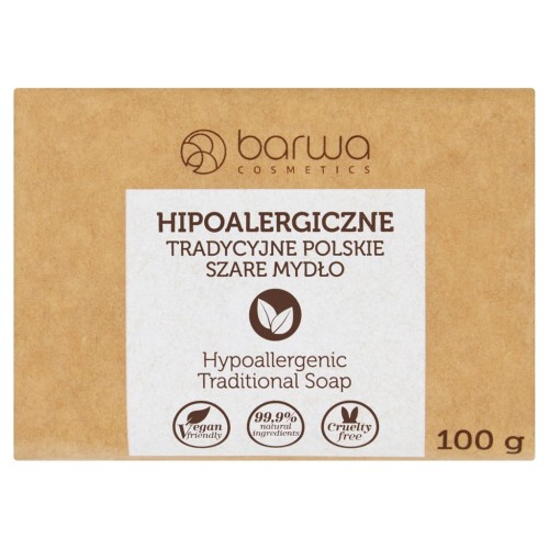 HIPOALERGICZNE SZARE MYDŁO TRADYCYJNE 100G BARWA