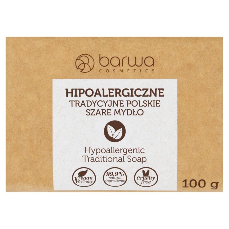 HIPOALERGICZNE SZARE MYDŁO TRADYCYJNE 100G BARWA