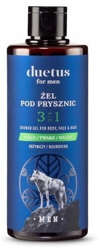 Żel pod Prysznic MĘSKI 3w1 Million Siła WILKA Naturalny DUETUS for MEN 300M