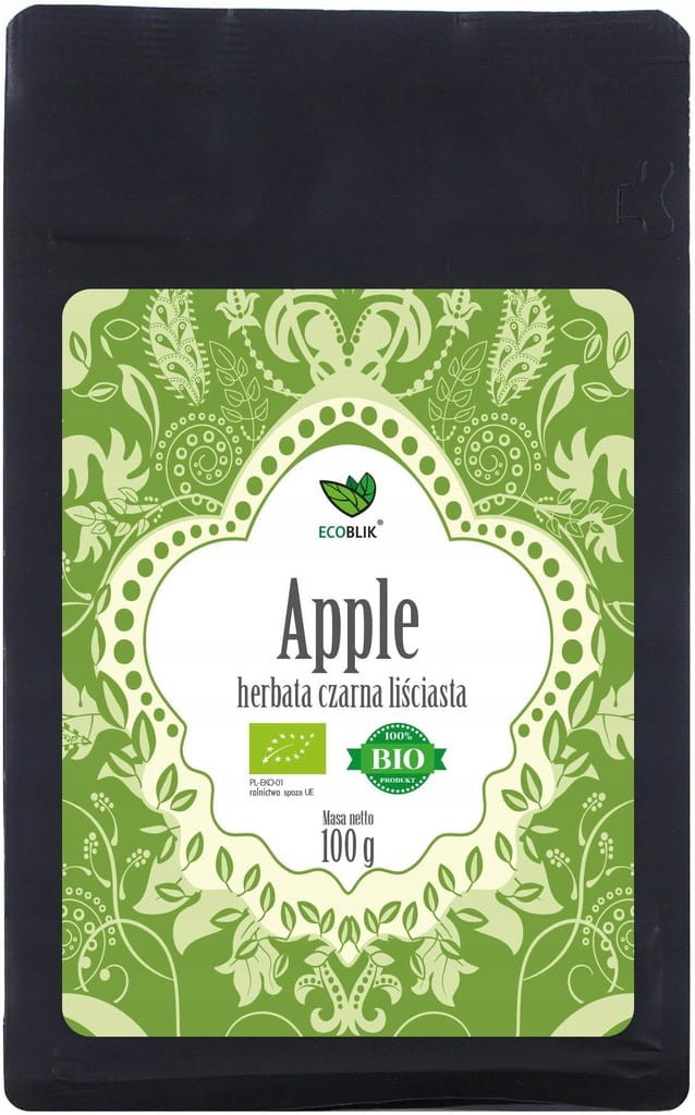 Herbata czarna liściasta Apple 100g EcoBlik EKO