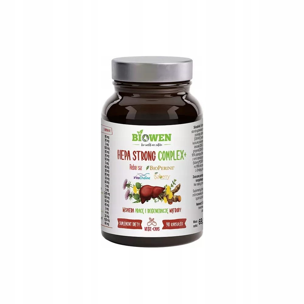 Hepa Strong Complex+ 90 kapsułek Suplement diety Biowen