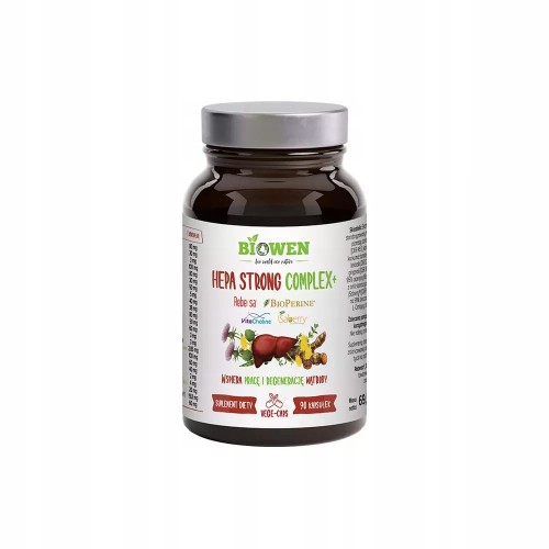 Hepa Strong Complex+ 90 kapsułek Suplement diety Biowen