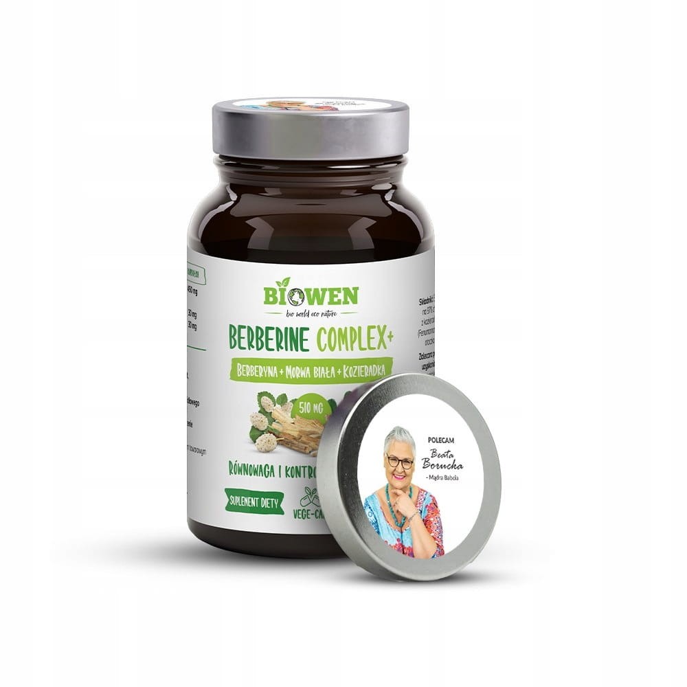 Berberine Complex+ 60kap berberyna,morwa,kozierdaka suplement diety Biowen