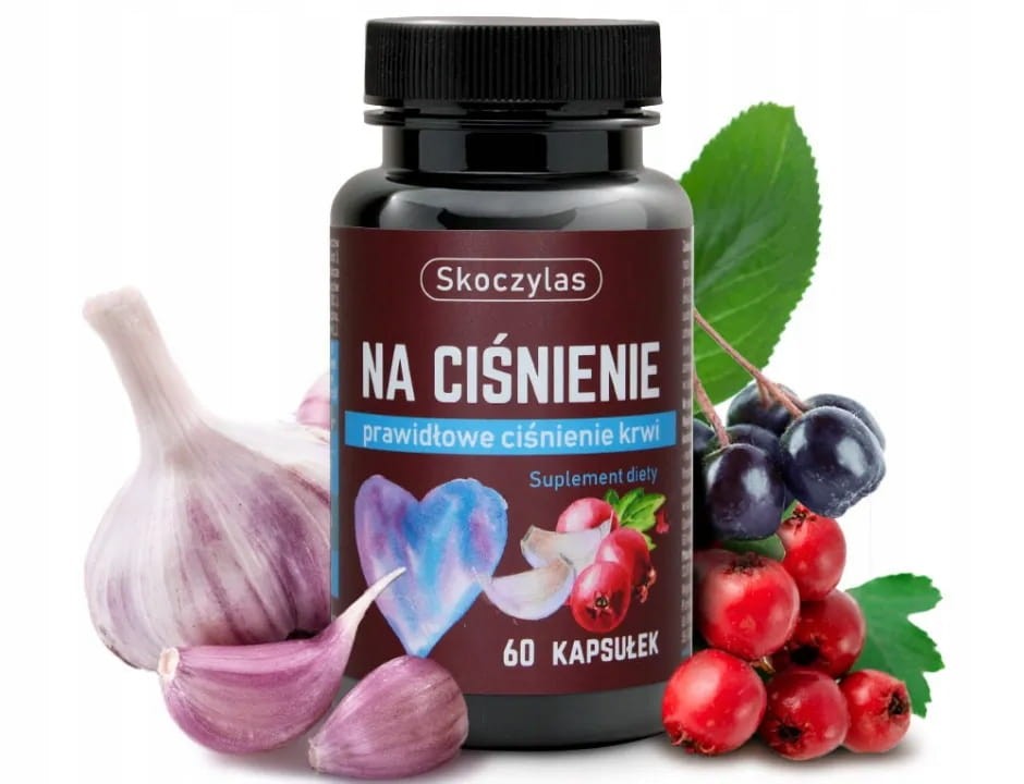 Skoczylas NA CIŚNIENIE potas ARONIA GŁÓG CZOSNEK l-leucyna 60kaps