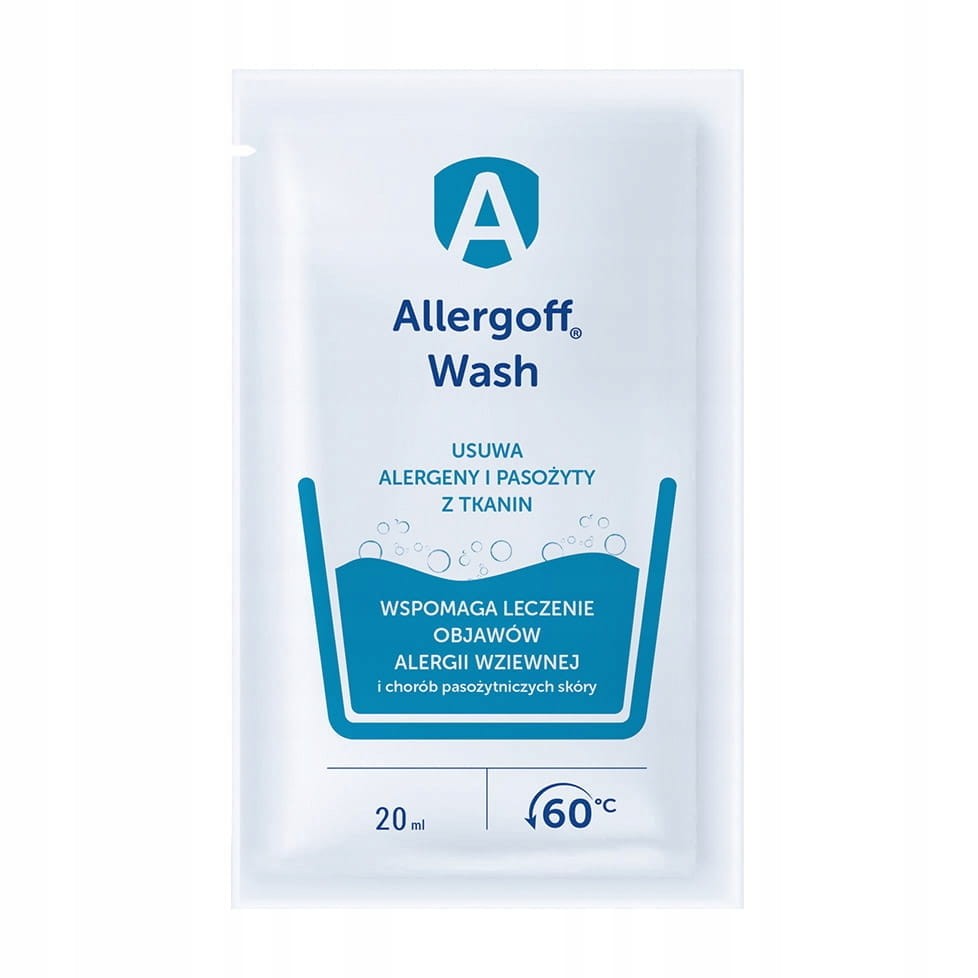 Allergoff Wash Płyn do prania neutralizujący alergeny pchły wszy 6x20 ml
