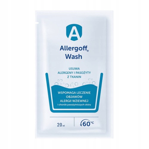 Allergoff Wash Płyn do prania neutralizujący alergeny pchły wszy 6x20 ml